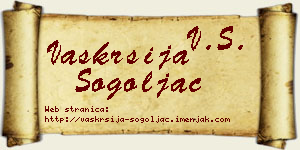 Vaskrsija Šogoljac vizit kartica